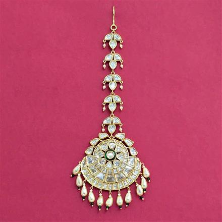 Kundan Moti Tikka With Carat Plating