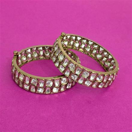 Antique Openable Bangles With Mehndi Plating