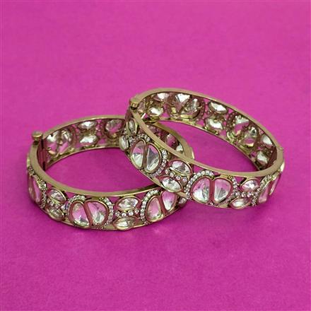 Antique Openable Bangles With Mehndi Plating