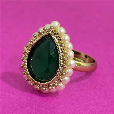 Antique Adjustable Ring With Mehndi Plating