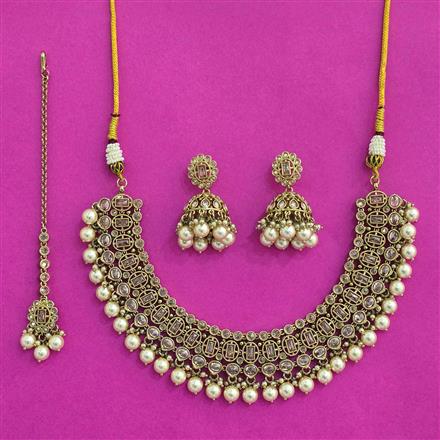 Antique Classic Necklace With Mehndi Plating