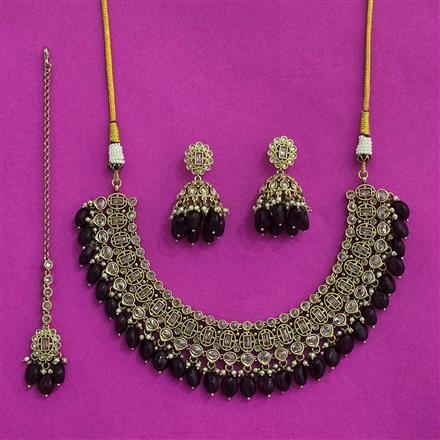 Antique Classic Necklace With Mehndi Plating