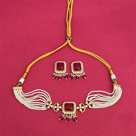 Kundan Choker Necklace With Carat Plating