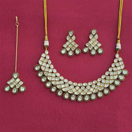Kundan Meenakari Necklace With Carat Plating