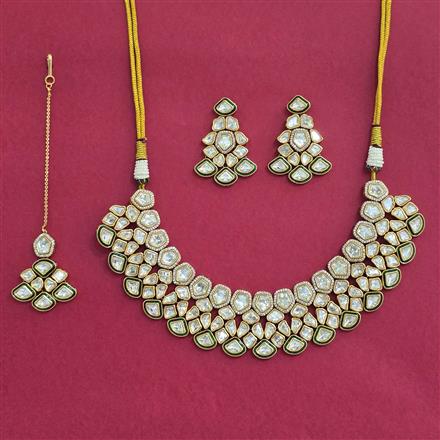 Kundan Meenakari Necklace With Carat Plating