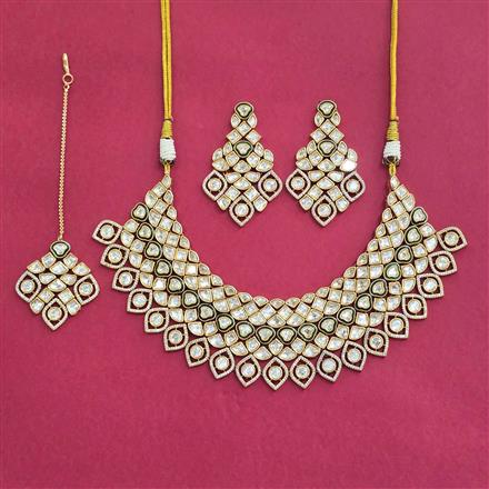 Kundan Meenakari Necklace With Carat Plating