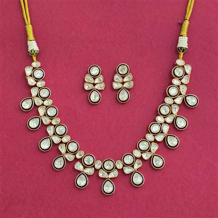 Kundan Meenakari Necklace With Carat Plating