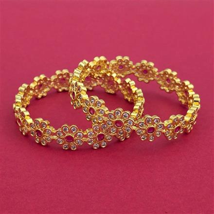 Cz Classic Bangles With Gold Plating