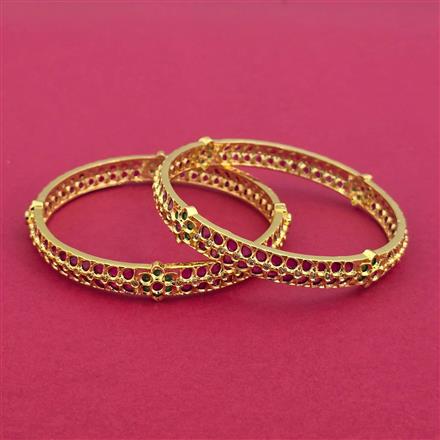 Cz Classic Bangles With Gold Plating