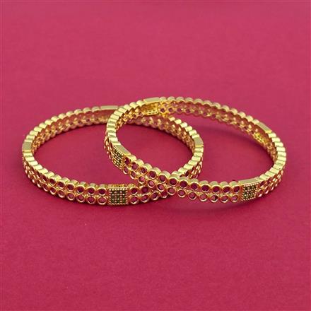 Cz Classic Bangles With Gold Plating