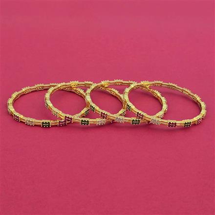 Cz Classic Bangles With Gold Plating
