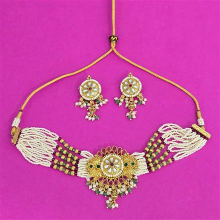 Antique Choker Necklace With Gold Plating