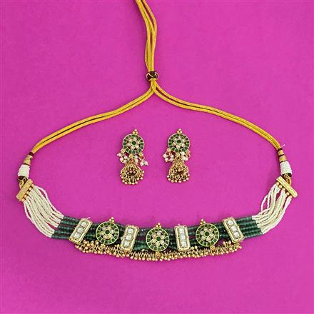 Antique Choker Necklace With Gold Plating