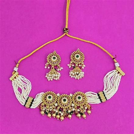 Antique Choker Necklace With Gold Plating