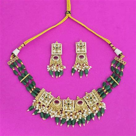 Antique Choker Necklace With Gold Plating