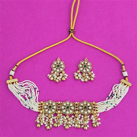 Antique Choker Necklace With Gold Plating