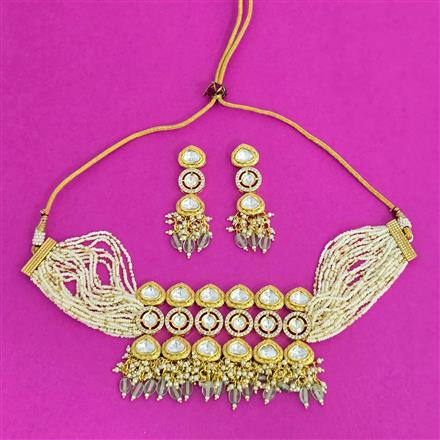 Kundan Choker Necklace With Gold Plating