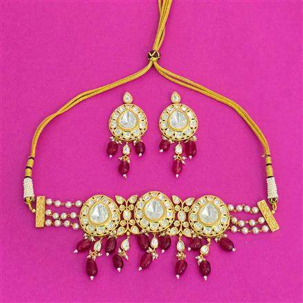 Kundan Choker Necklace With Gold Plating