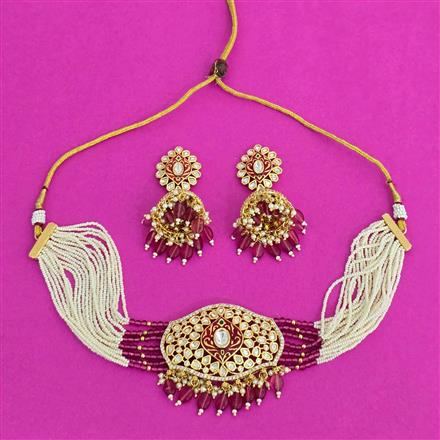 Kundan Choker Necklace With Gold Plating