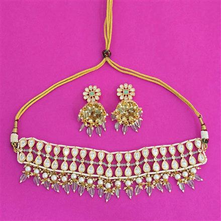 Kundan Choker Necklace With Gold Plating