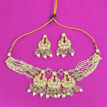 Kundan Moti Necklace With Gold Plating