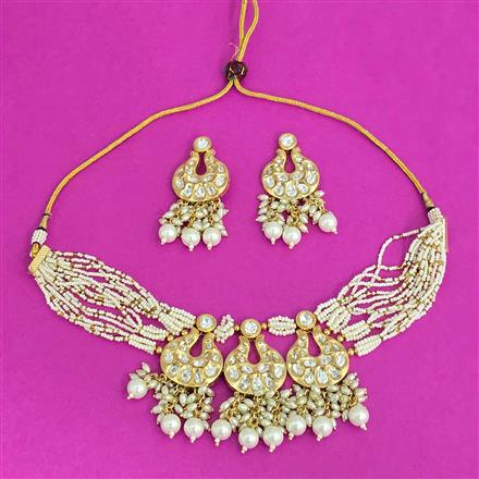 Kundan Moti Necklace With Gold Plating