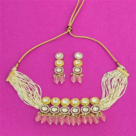 Kundan Choker Necklace With Gold Plating