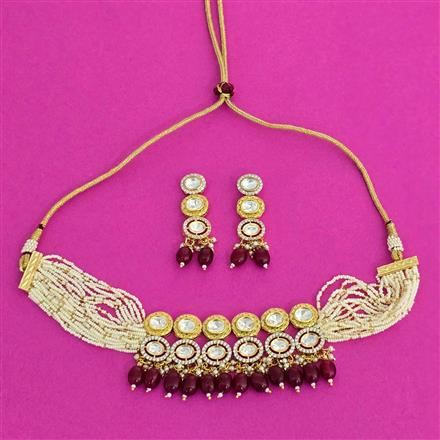 Kundan Choker Necklace With Gold Plating