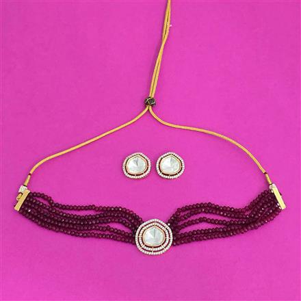Kundan Choker Necklace With Gold Plating