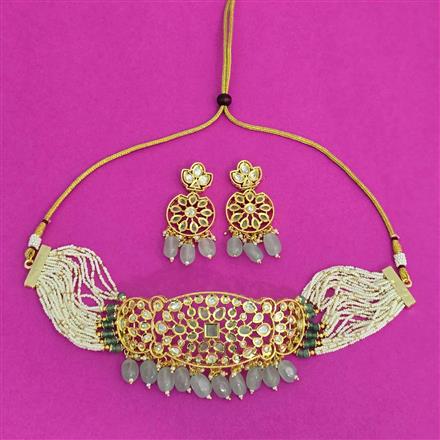 Kundan Choker Necklace With Gold Plating