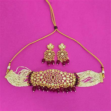 Kundan Choker Necklace With Gold Plating