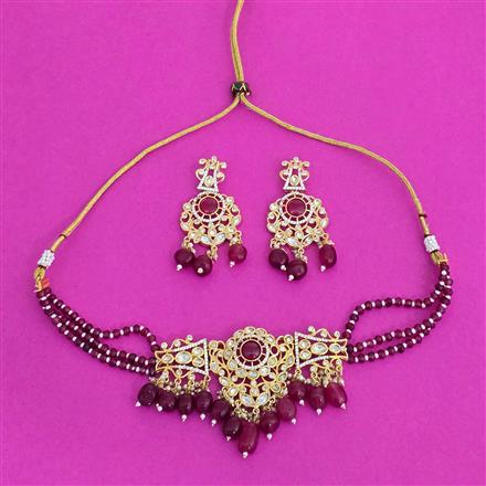 Kundan Choker Necklace With Gold Plating