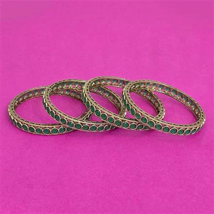 Antique Classic Bangles With Mehndi Plating