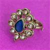 Antique Adjustable Ring With Mehndi Plating