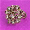 Antique Adjustable Ring With Mehndi Plating
