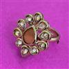 Antique Adjustable Ring With Mehndi Plating