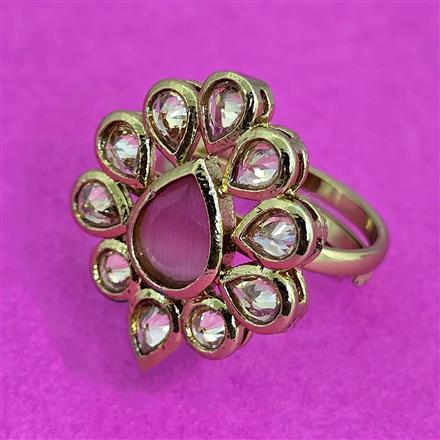 Antique Adjustable Ring With Mehndi Plating