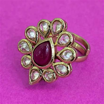 Antique Adjustable Ring With Mehndi Plating