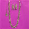 Antique Long Necklace With Mehndi Plating