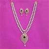 Cz Classic Pendant Set With 2 Tone Plating