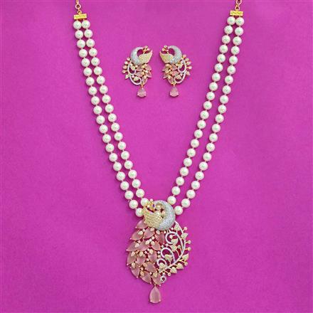 Cz Classic Pendant Set With 2 Tone Plating