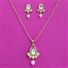 Kundan Moti Pendant Set With Carat Plating