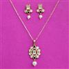 Kundan Moti Pendant Set With Carat Plating