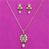 Kundan Moti Pendant Set With Carat Plating