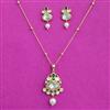 Kundan Moti Pendant Set With Carat Plating