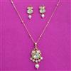 Kundan Moti Pendant Set With Carat Plating