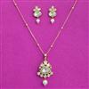 Kundan Moti Pendant Set With Carat Plating