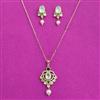Kundan Moti Pendant Set With Carat Plating