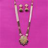 Kundan Long Necklace Set With Gold Plating