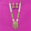 Kundan Long Necklace Set With Gold Plating